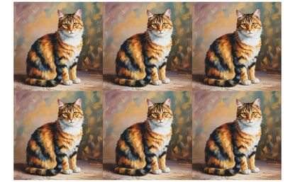 DecoCraft - Scenic Tiles Series - Oil Painting Pets - Calico