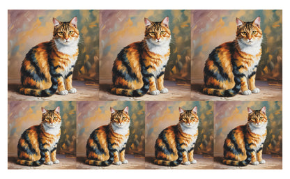 DecoCraft - Scenic Tiles Series - Oil Painting Pets - Calico