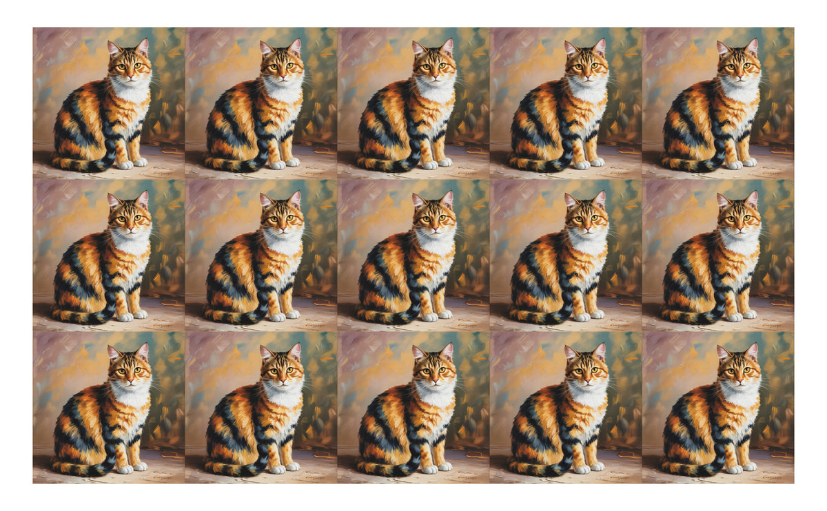 DecoCraft - Scenic Tiles Series - Oil Painting Pets - Calico