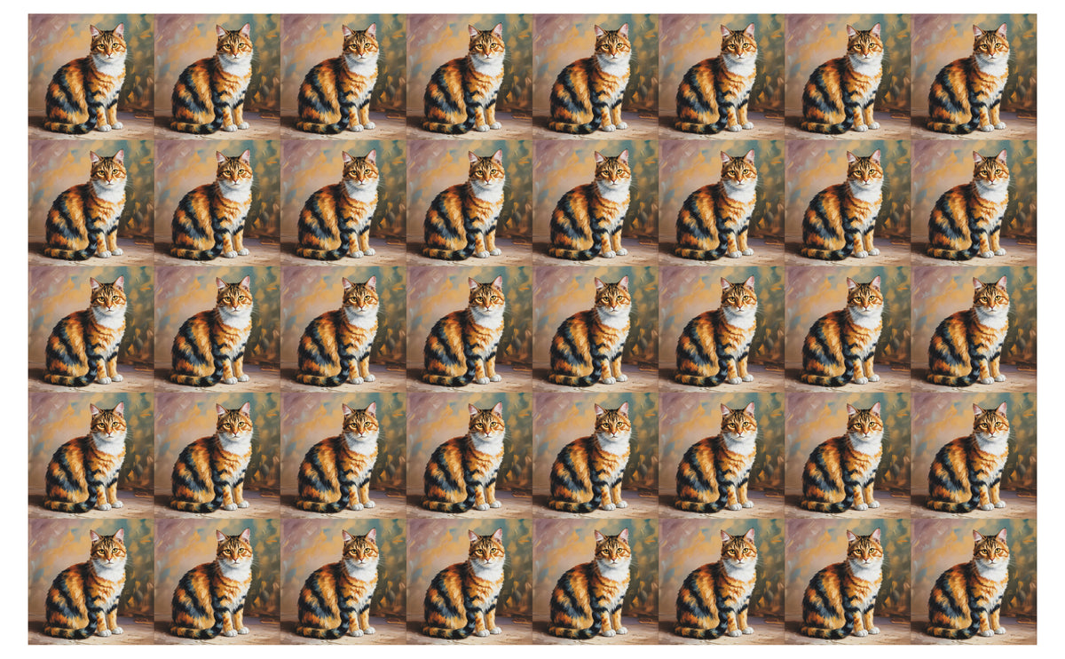 DecoCraft - Scenic Tiles Series - Oil Painting Pets - Calico