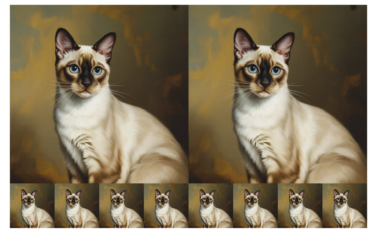 DecoCraft - Scenic Tiles Series - Oil Painting Pets - Colorpoint
