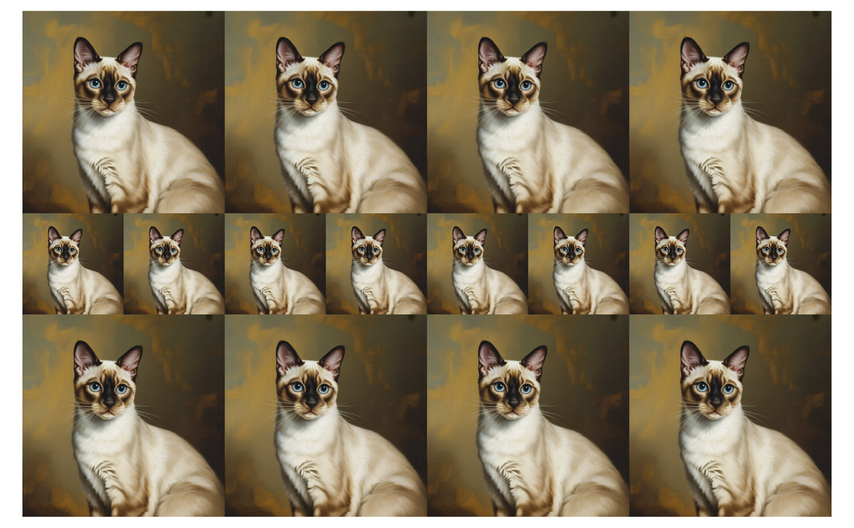 DecoCraft - Scenic Tiles Series - Oil Painting Pets - Colorpoint
