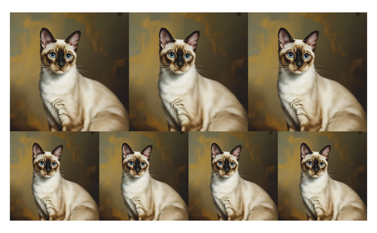 DecoCraft - Scenic Tiles Series - Oil Painting Pets - Colorpoint