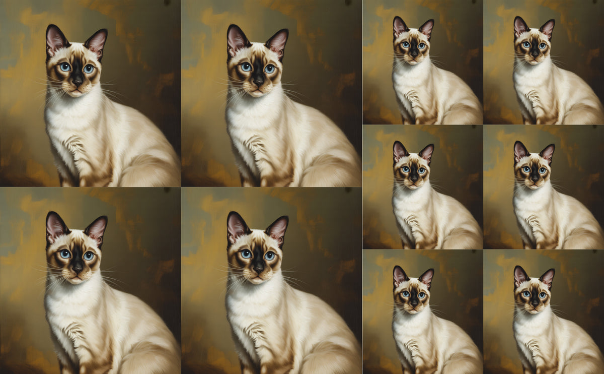 DecoCraft - Scenic Tiles Series - Oil Painting Pets - Colorpoint