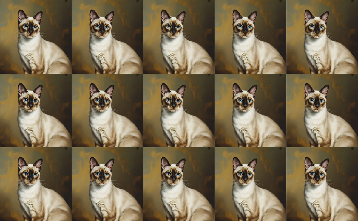 DecoCraft - Scenic Tiles Series - Oil Painting Pets - Colorpoint