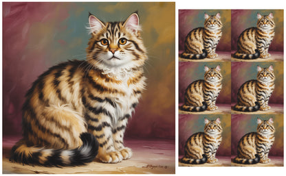 DecoCraft - Scenic Tiles Series - Oil Painting Pets - Highlander