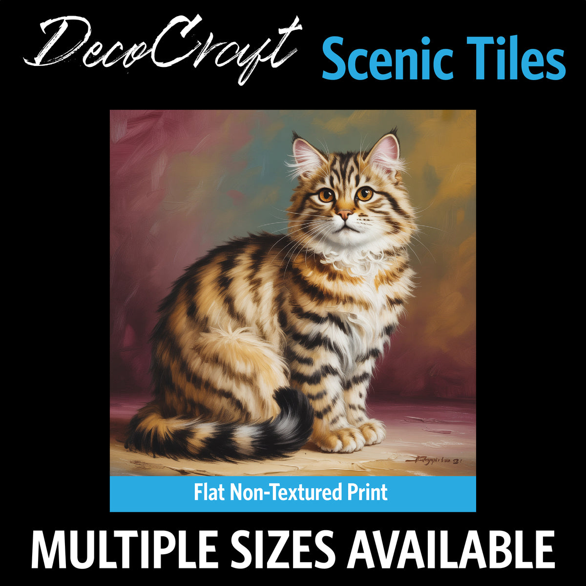 DecoCraft - Scenic Tiles Series - Oil Painting Pets - Highlander