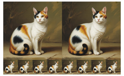 DecoCraft - Scenic Tiles Series - Oil Painting Pets - Japanese Bobtail