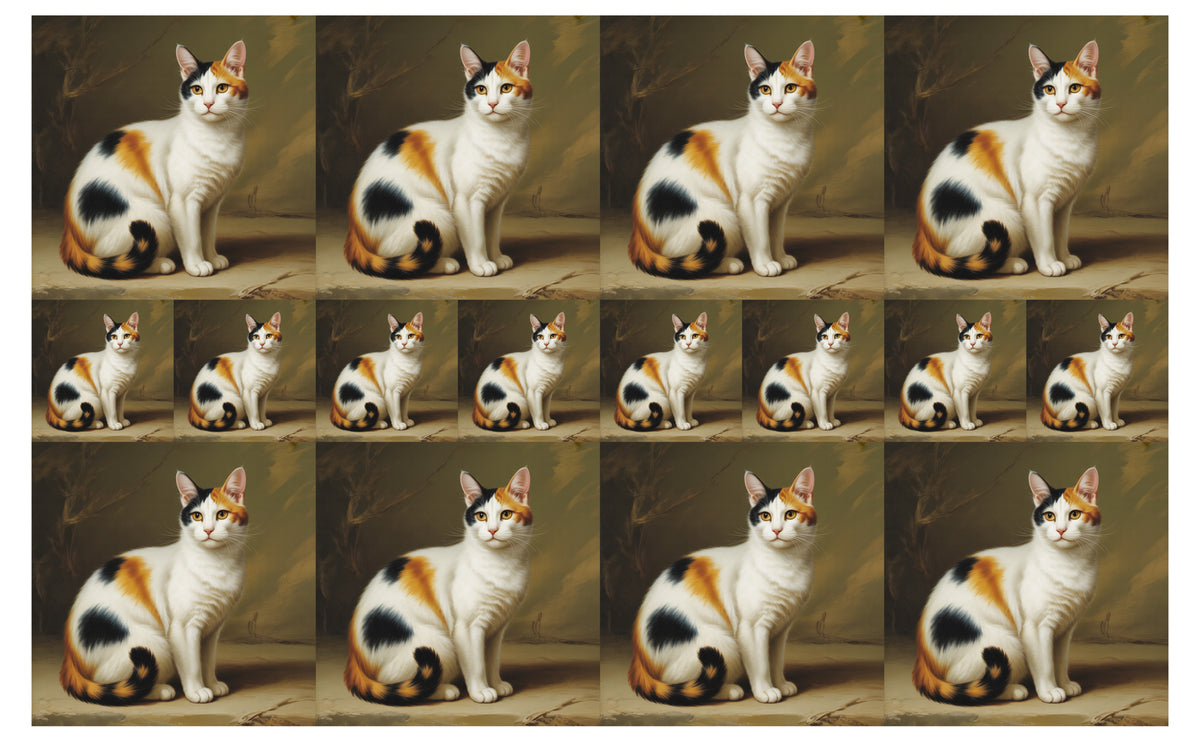 DecoCraft - Scenic Tiles Series - Oil Painting Pets - Japanese Bobtail