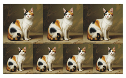 DecoCraft - Scenic Tiles Series - Oil Painting Pets - Japanese Bobtail