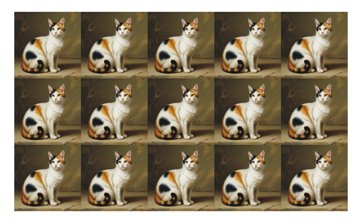 DecoCraft - Scenic Tiles Series - Oil Painting Pets - Japanese Bobtail