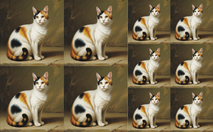 DecoCraft - Scenic Tiles Series - Oil Painting Pets - Japanese Bobtail