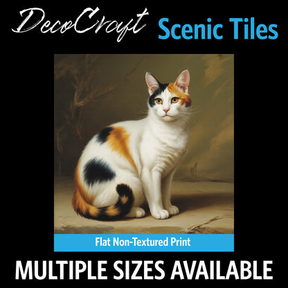 DecoCraft - Scenic Tiles Series - Oil Painting Pets - Japanese Bobtail