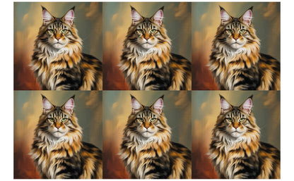DecoCraft - Scenic Tiles Series - Oil Painting Pets - Maine Coon