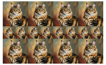 DecoCraft - Scenic Tiles Series - Oil Painting Pets - Maine Coon