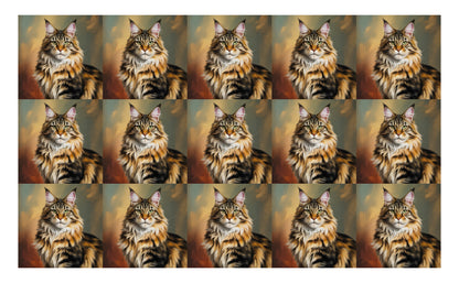 DecoCraft - Scenic Tiles Series - Oil Painting Pets - Maine Coon