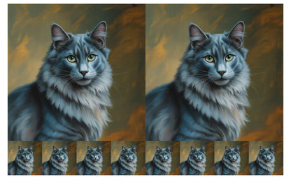 DecoCraft - Scenic Tiles Series - Oil Painting Pets - Nebelung