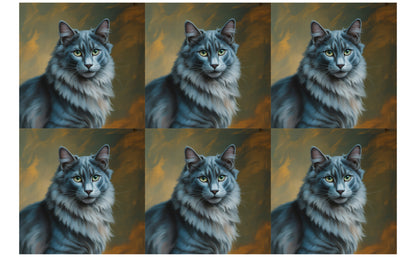 DecoCraft - Scenic Tiles Series - Oil Painting Pets - Nebelung