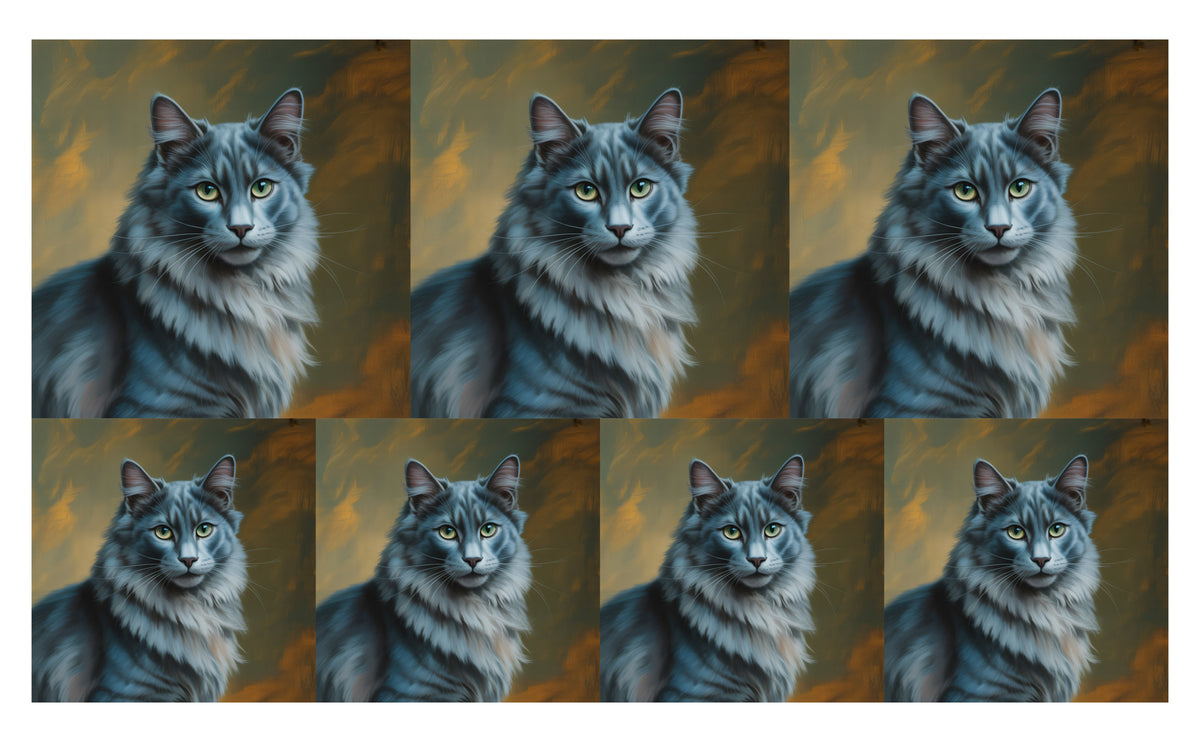 DecoCraft - Scenic Tiles Series - Oil Painting Pets - Nebelung