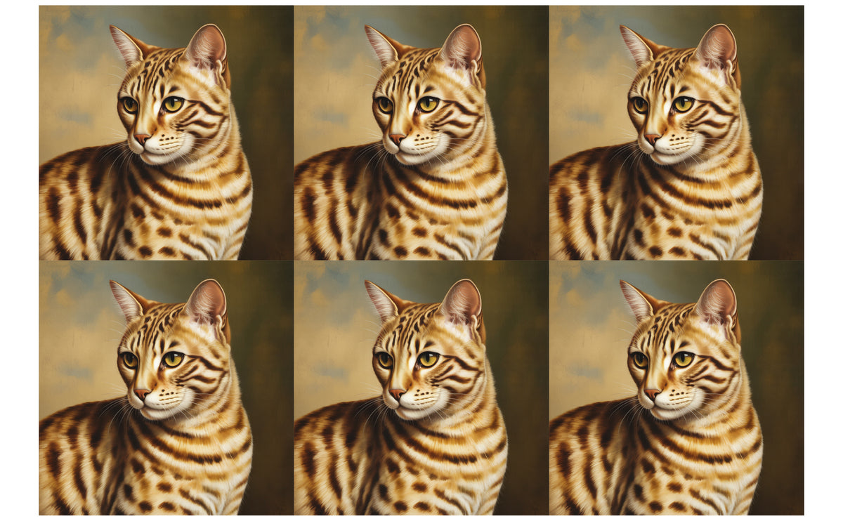 DecoCraft - Scenic Tiles Series - Oil Painting Pets - Ocicat