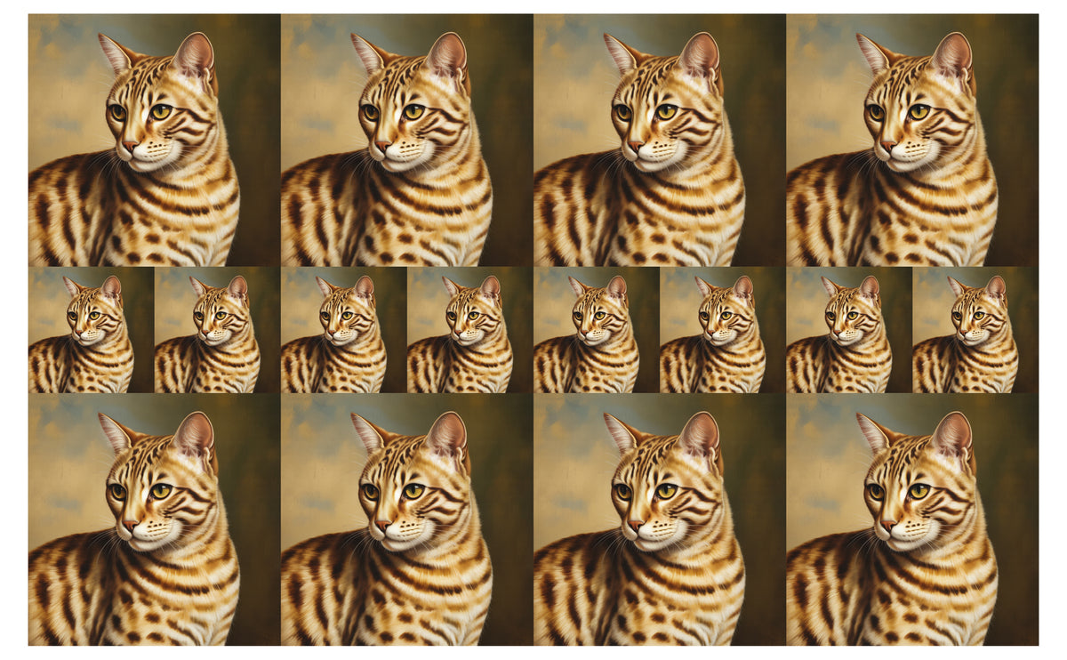 DecoCraft - Scenic Tiles Series - Oil Painting Pets - Ocicat
