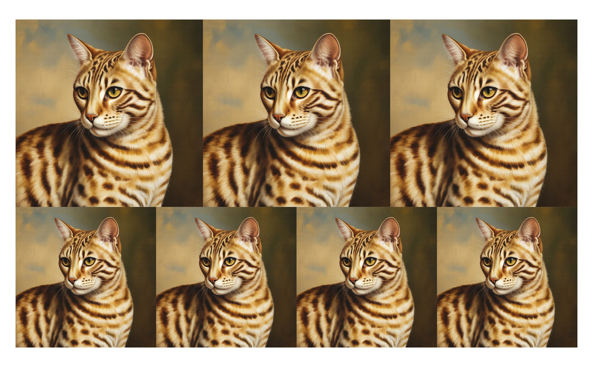 DecoCraft - Scenic Tiles Series - Oil Painting Pets - Ocicat