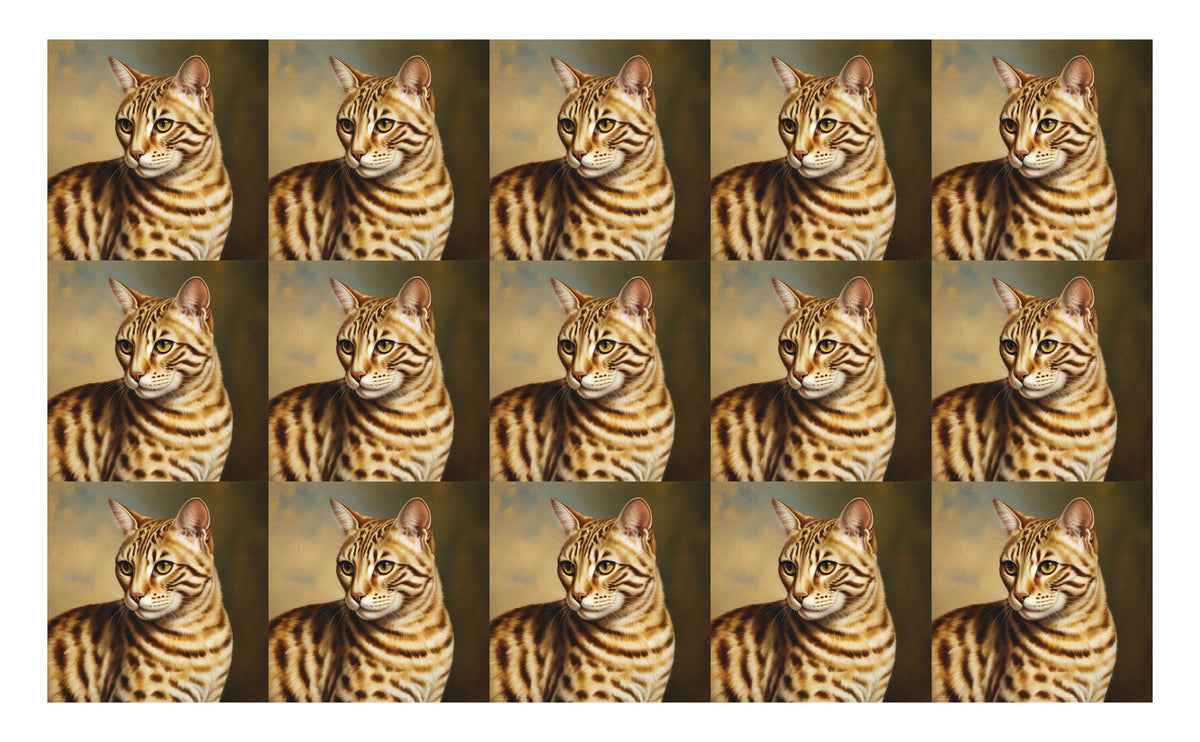 DecoCraft - Scenic Tiles Series - Oil Painting Pets - Ocicat