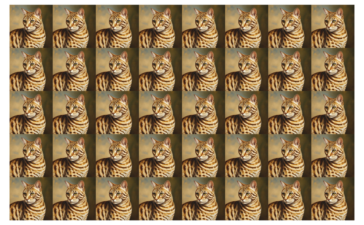 DecoCraft - Scenic Tiles Series - Oil Painting Pets - Ocicat