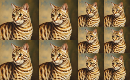 DecoCraft - Scenic Tiles Series - Oil Painting Pets - Ocicat