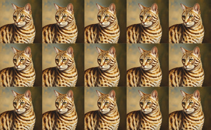 DecoCraft - Scenic Tiles Series - Oil Painting Pets - Ocicat