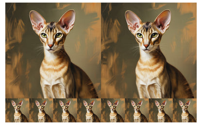 DecoCraft - Scenic Tiles Series - Oil Painting Pets - Oriental Shorthair