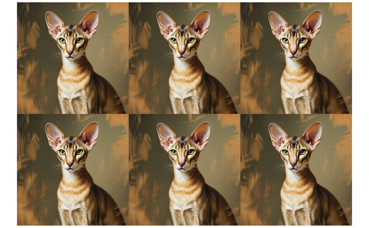 DecoCraft - Scenic Tiles Series - Oil Painting Pets - Oriental Shorthair