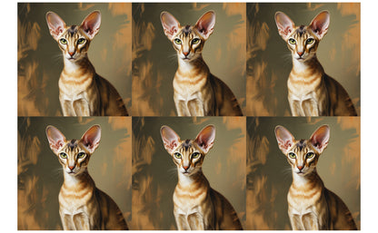 DecoCraft - Scenic Tiles Series - Oil Painting Pets - Oriental Shorthair