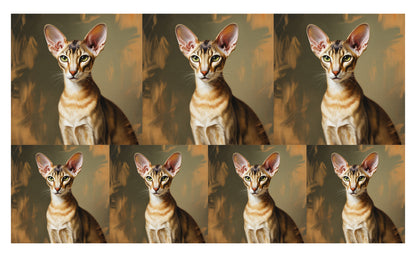 DecoCraft - Scenic Tiles Series - Oil Painting Pets - Oriental Shorthair
