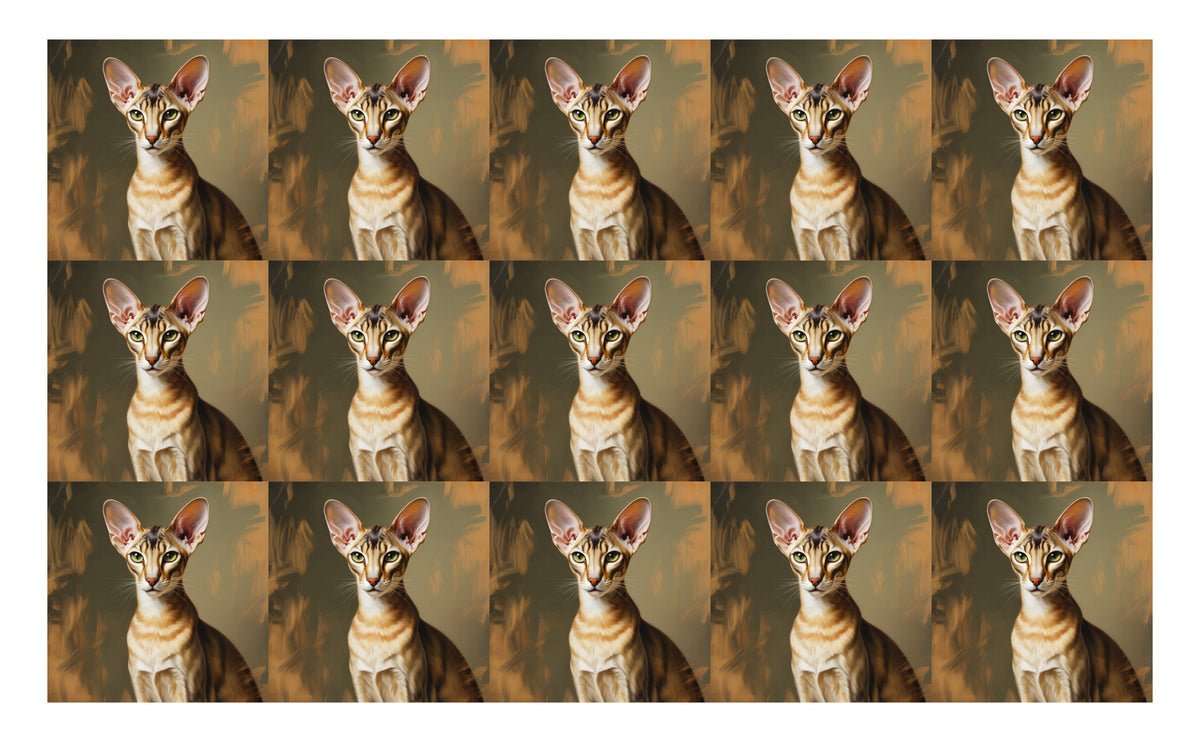 DecoCraft - Scenic Tiles Series - Oil Painting Pets - Oriental Shorthair