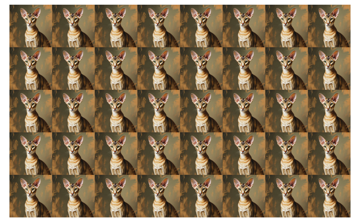 DecoCraft - Scenic Tiles Series - Oil Painting Pets - Oriental Shorthair