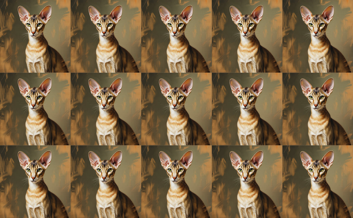 DecoCraft - Scenic Tiles Series - Oil Painting Pets - Oriental Shorthair