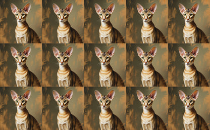 DecoCraft - Scenic Tiles Series - Oil Painting Pets - Oriental Shorthair