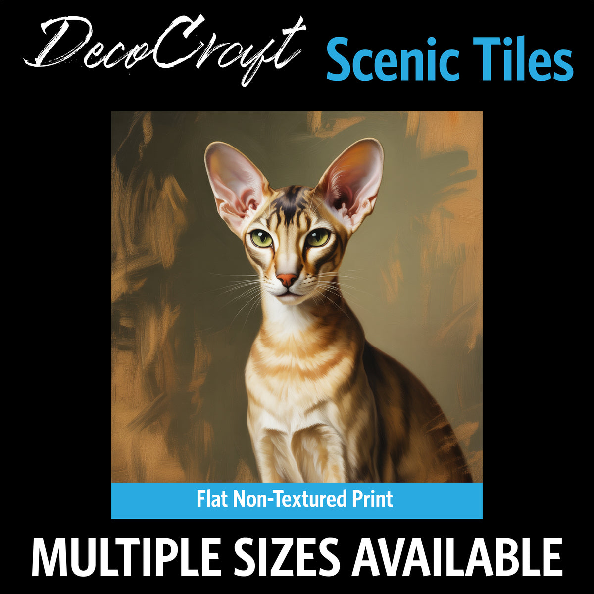 DecoCraft - Scenic Tiles Series - Oil Painting Pets - Oriental Shorthair
