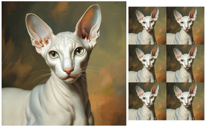 DecoCraft - Scenic Tiles Series - Oil Painting Pets - Peterbald