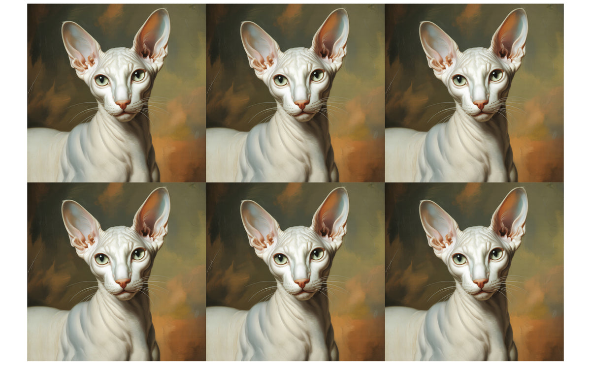 DecoCraft - Scenic Tiles Series - Oil Painting Pets - Peterbald