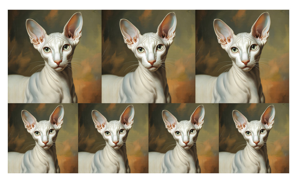 DecoCraft - Scenic Tiles Series - Oil Painting Pets - Peterbald