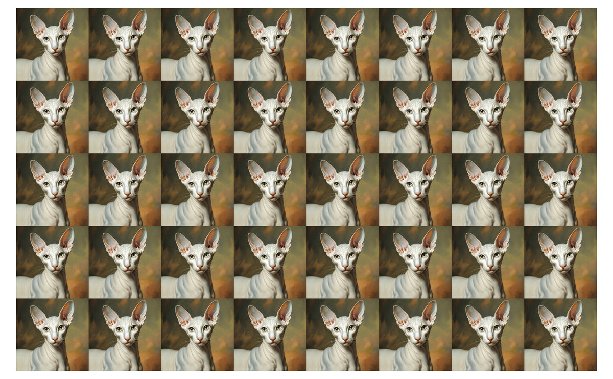 DecoCraft - Scenic Tiles Series - Oil Painting Pets - Peterbald