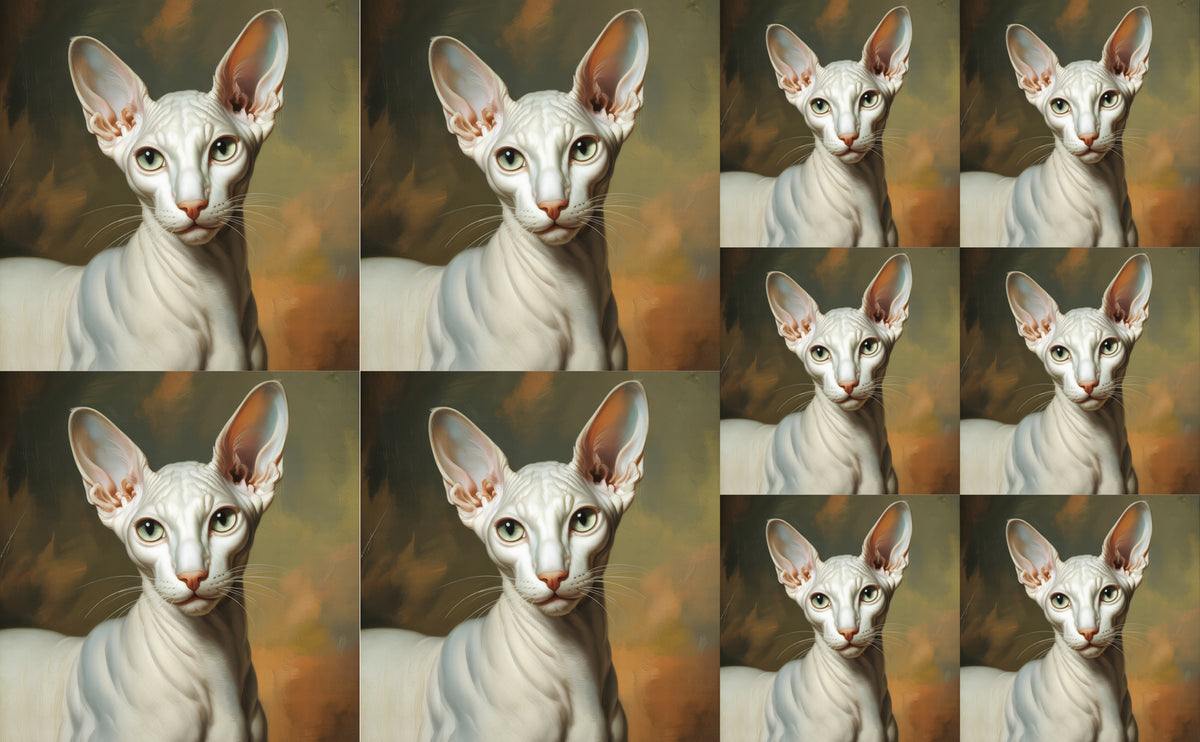 DecoCraft - Scenic Tiles Series - Oil Painting Pets - Peterbald