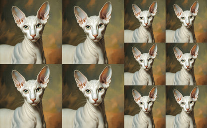 DecoCraft - Scenic Tiles Series - Oil Painting Pets - Peterbald