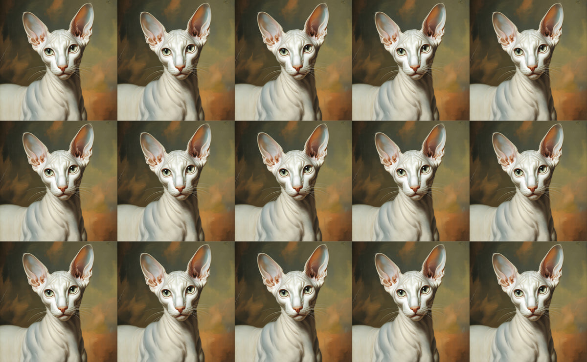 DecoCraft - Scenic Tiles Series - Oil Painting Pets - Peterbald
