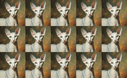 DecoCraft - Scenic Tiles Series - Oil Painting Pets - Peterbald