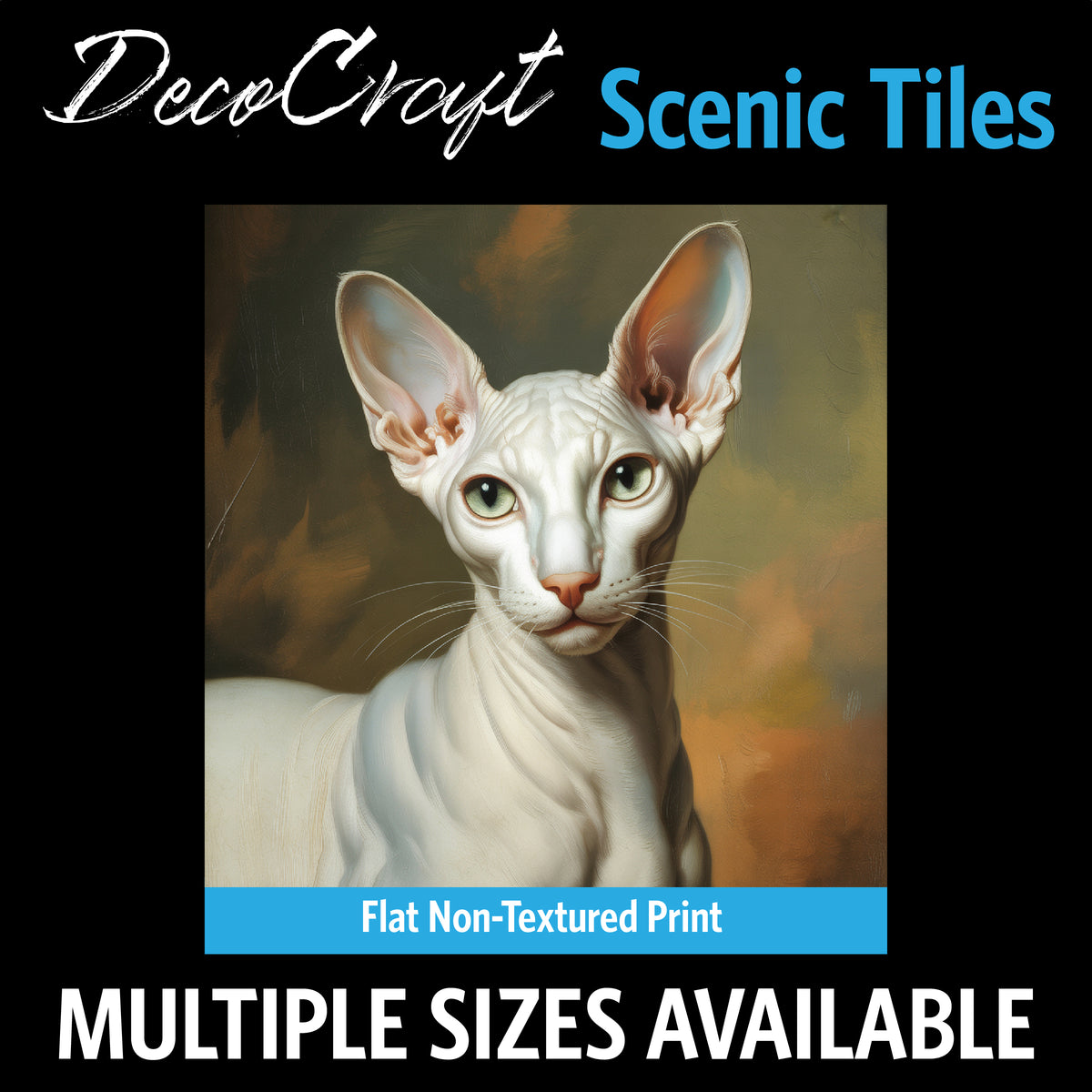 DecoCraft - Scenic Tiles Series - Oil Painting Pets - Peterbald