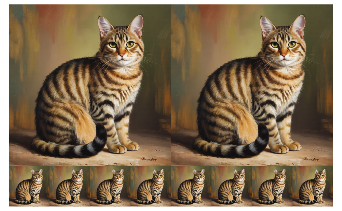 DecoCraft - Scenic Tiles Series - Oil Painting Pets - Pixiebob