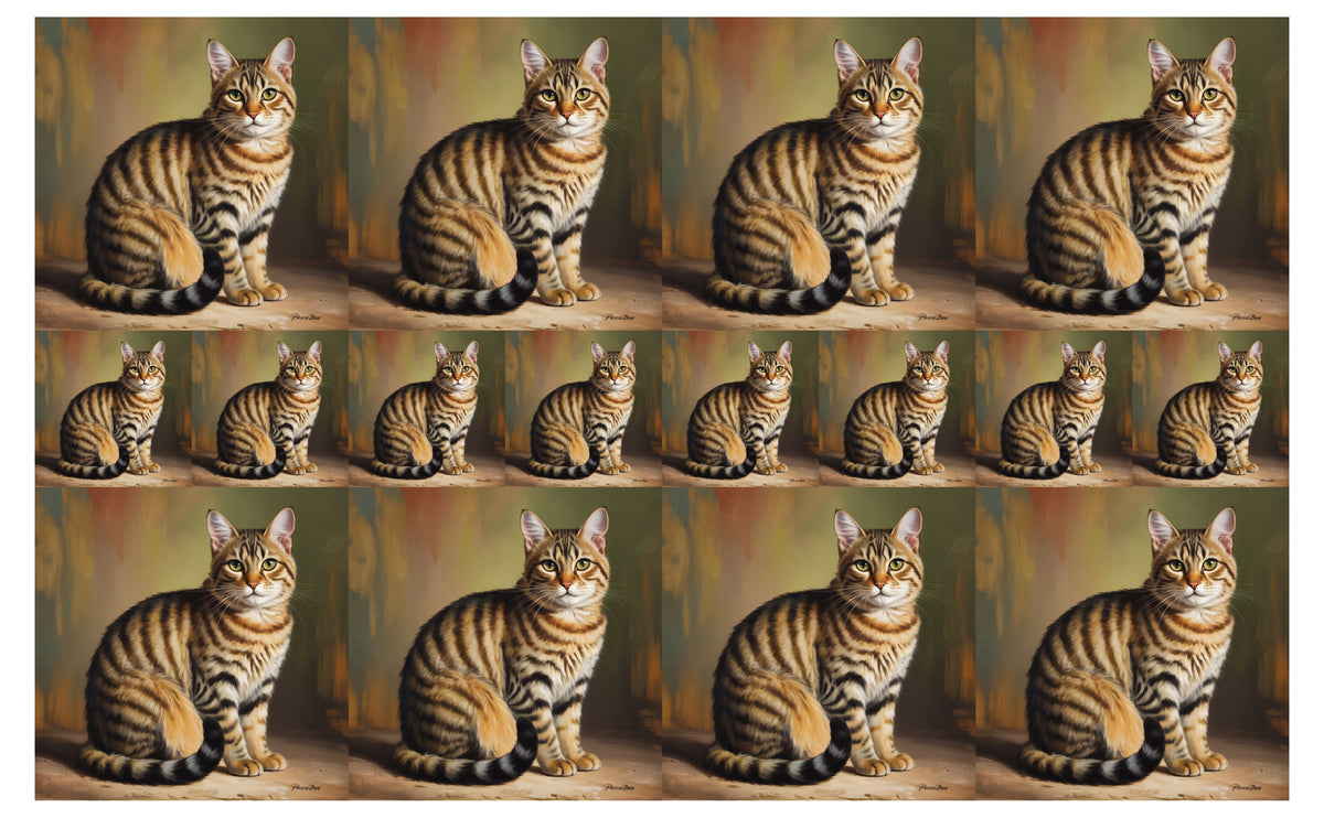 DecoCraft - Scenic Tiles Series - Oil Painting Pets - Pixiebob